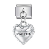 Silver Bottom Cute Pendant Italian Module Bracelet Hook DIY Titanium Steel Micro Inlaid Zircon Elastic Splicing Strap Chain Silver Bottom Cute Pendant Italian Module Bracelet Hook DIY Titanium Steel Micro Inlaid Zircon Elastic Splicing Strap Chain