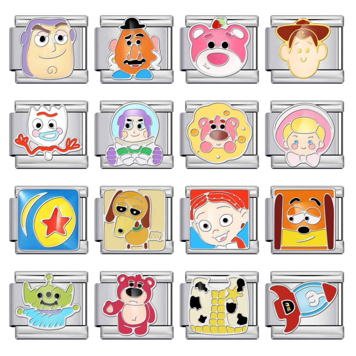 New Titanium Steel Welded Cartoon Italian Modular Bracelet Fashion DIY Stretch Bangle Splice Strap Chain New Titanium Steel Welded Cartoon Italian Modular Bracelet Fashion DIY Stretch Bangle Splice Strap Chain