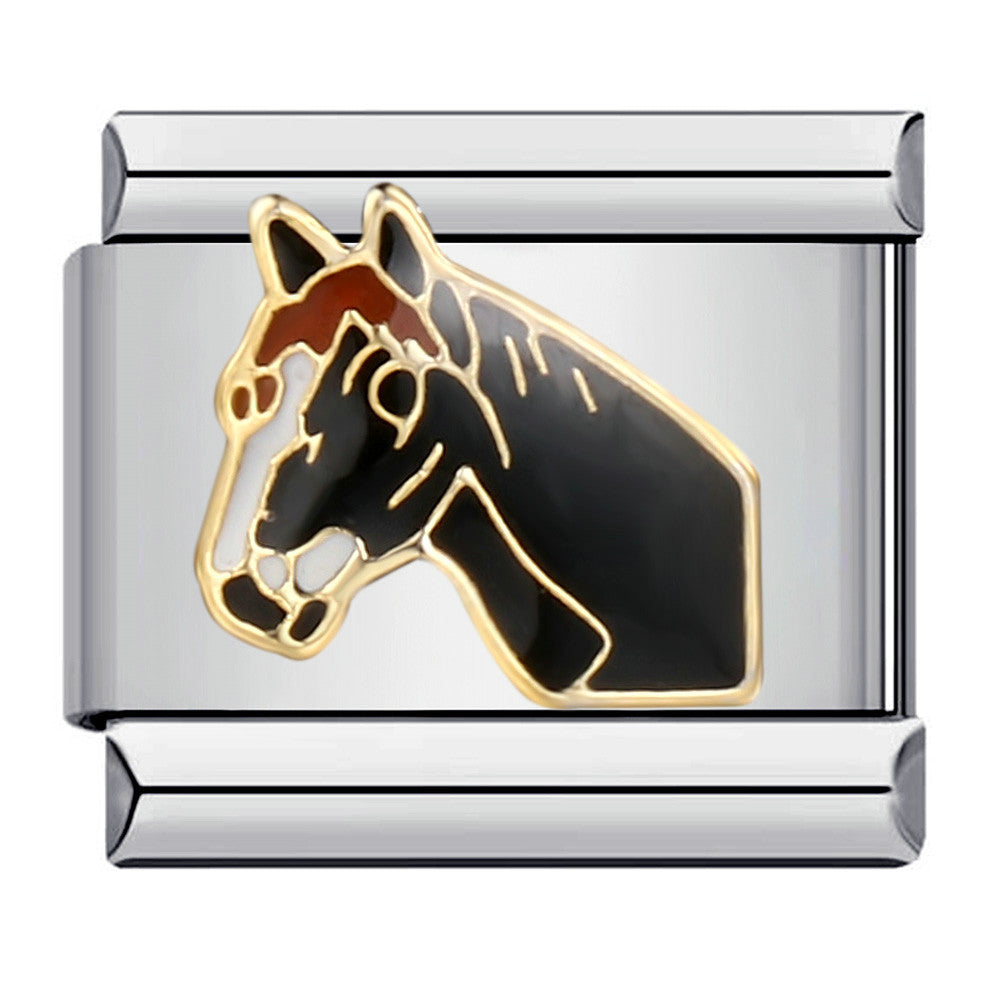 Cross Border Hot Selling Cute Pet Series Titanium Steel Welding Drip Oil Wristband Cartoon DIY Italian Module Bracelet Wholesale Cross Border Hot Selling Cute Pet Series Titanium Steel Welding Drip Oil Wristband Cartoon DIY Italian Module Bracelet Wholesale