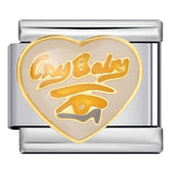 Colorful Drip Oil Love Element Italian Module Bracelet Welding Pattern DIY Elastic Splicing Stainless Steel Bracelet Colorful Drip Oil Love Element Italian Module Bracelet Welding Pattern DIY Elastic Splicing Stainless Steel Bracelet