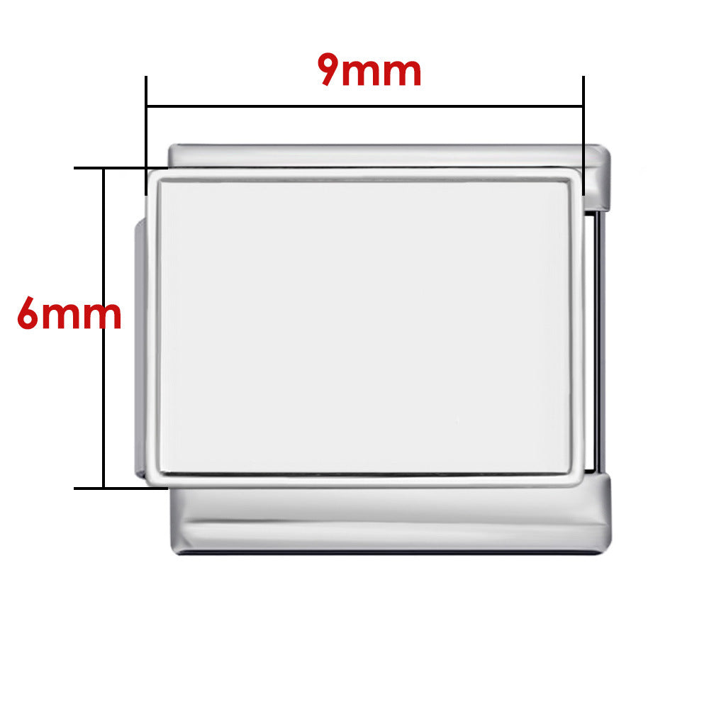 New Photo Empty Base Italian Module Bracelet Round Heart Shaped Titanium Steel DIY Free Splicing Bracelet Accessories New Photo Empty Base Italian Module Bracelet Round Heart Shaped Titanium Steel DIY Free Splicing Bracelet Accessories