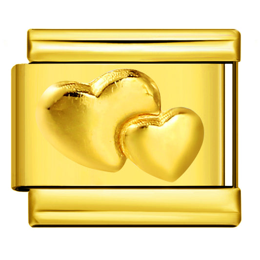 Titanium Steel All Gold Stamping Series Pattern Italian Module Bracelet DIY Elastic Splicing Bracelet Accessories Wholesale