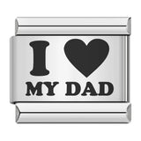 Cross Border Hot Selling Laser Engraving Heart-shaped Series Titanium Steel Handmade DIY Italian Module Bracelet Wholesale Cross Border Hot Selling Laser Engraving Heart-shaped Series Titanium Steel Handmade DIY Italian Module Bracelet Wholesale