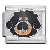 Cute Cartoon Dog Cute Pet Series Titanium Steel Welding Drip Oil DIY Italian Module Bracelet Accessories Cute Cartoon Dog Cute Pet Series Titanium Steel Welding Drip Oil DIY Italian Module Bracelet Accessories