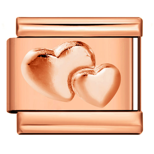 Rose Gold Titanium Steel Stamping Pattern DIY Italian Module Bracelet Italian Charm Bracelet