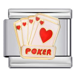 New Chess and Card Entertainment Stainless Steel Italian Module Bracelet Gold Plated Drip Oil Personalized DIY Welding Bracelet Wholesale New Chess and Card Entertainment Stainless Steel Italian Module Bracelet Gold Plated Drip Oil Personalized DIY Welding Bracelet Wholesale