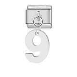 Single Digital Italian Module Bracelet Stainless Steel Hook Pendant DIY Elastic Bracelet Accessory Single Digital Italian Module Bracelet Stainless Steel Hook Pendant DIY Elastic Bracelet Accessory