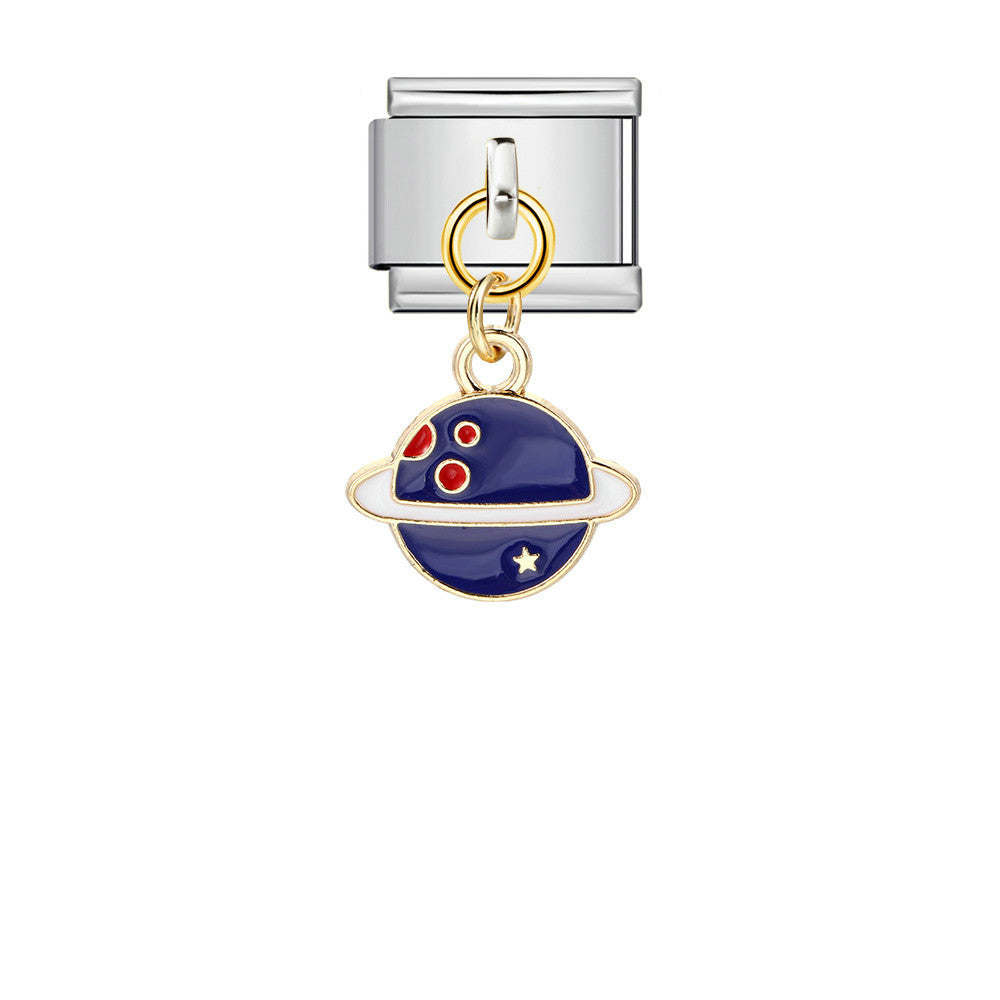 New Cute Pendant Italian Module Bracelet Titanium Steel Hook DIY Drip Oil Elastic Free Splicing Strap Chain New Cute Pendant Italian Module Bracelet Titanium Steel Hook DIY Drip Oil Elastic Free Splicing Strap Chain