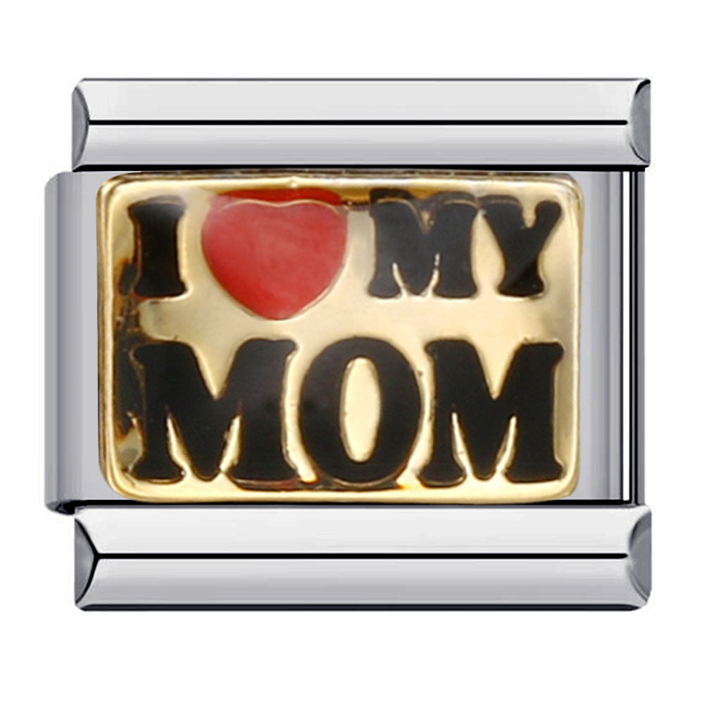 New Warm Mother's Day Series Bracelet Titanium Steel Gold Plated Welding Pattern DIY Italian Module Bracelet New Warm Mother's Day Series Bracelet Titanium Steel Gold Plated Welding Pattern DIY Italian Module Bracelet