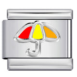 New Color Dripping Oil Umbrella Pattern DIY Italian Module Bracelet Stainless Steel Stamped Splicing Strap Chain New Color Dripping Oil Umbrella Pattern DIY Italian Module Bracelet Stainless Steel Stamped Splicing Strap Chain