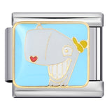 Cross Border Cartoon Animal Series Titanium Steel Welding Drip Oil DIY Bracelet Italian Module Bracelet Accessories Wholesale Cross Border Cartoon Animal Series Titanium Steel Welding Drip Oil DIY Bracelet Italian Module Bracelet Accessories Wholesale