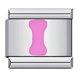 New Titanium Steel Pink English Letter DIY Italian Module Bracelet Italian Charm Bracelet New Titanium Steel Pink English Letter DIY Italian Module Bracelet Italian Charm Bracelet