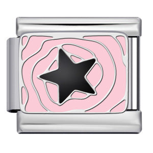 New Love Pentagram Italian Module Bracelet Titanium Steel Welding Drip Oil DIY Bracelet Little Fairy Gift New Love Pentagram Italian Module Bracelet Titanium Steel Welding Drip Oil DIY Bracelet Little Fairy Gift