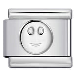 Titanium Steel Convex Silver Stamped DIY Italian Charm Bracelet with Unique Patterns Titanium Steel Convex Silver Stamped DIY Italian Charm Bracelet with Unique Patterns