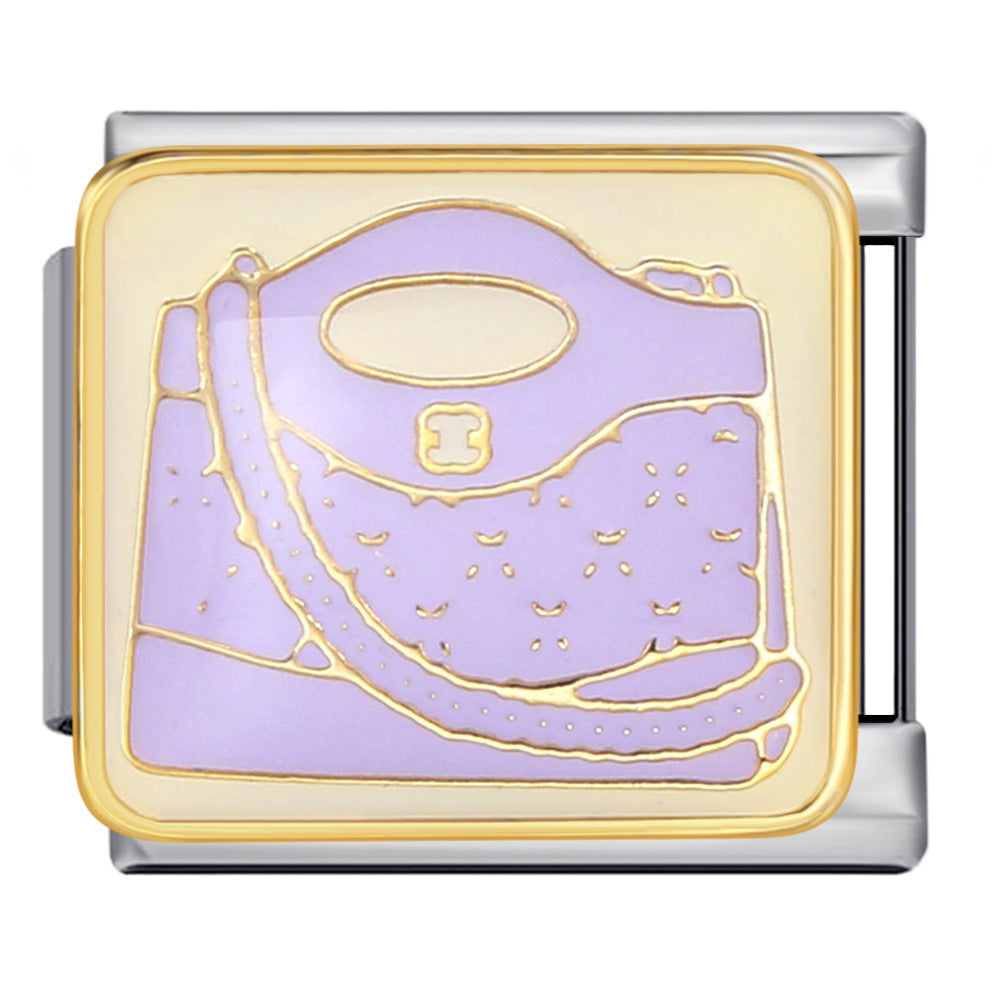 Exquisite Bag Series Italian Module Bracelet Color Welding Pattern DIY Personalized Bracelet Valentine's Day Gift Exquisite Bag Series Italian Module Bracelet Color Welding Pattern DIY Personalized Bracelet Valentine's Day Gift