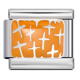 Personalized Pattern Italian Module Bracelet Stainless Steel Welding Drip Oil Cartoon DIY Elastic Splicing Bracelet Personalized Pattern Italian Module Bracelet Stainless Steel Welding Drip Oil Cartoon DIY Elastic Splicing Bracelet