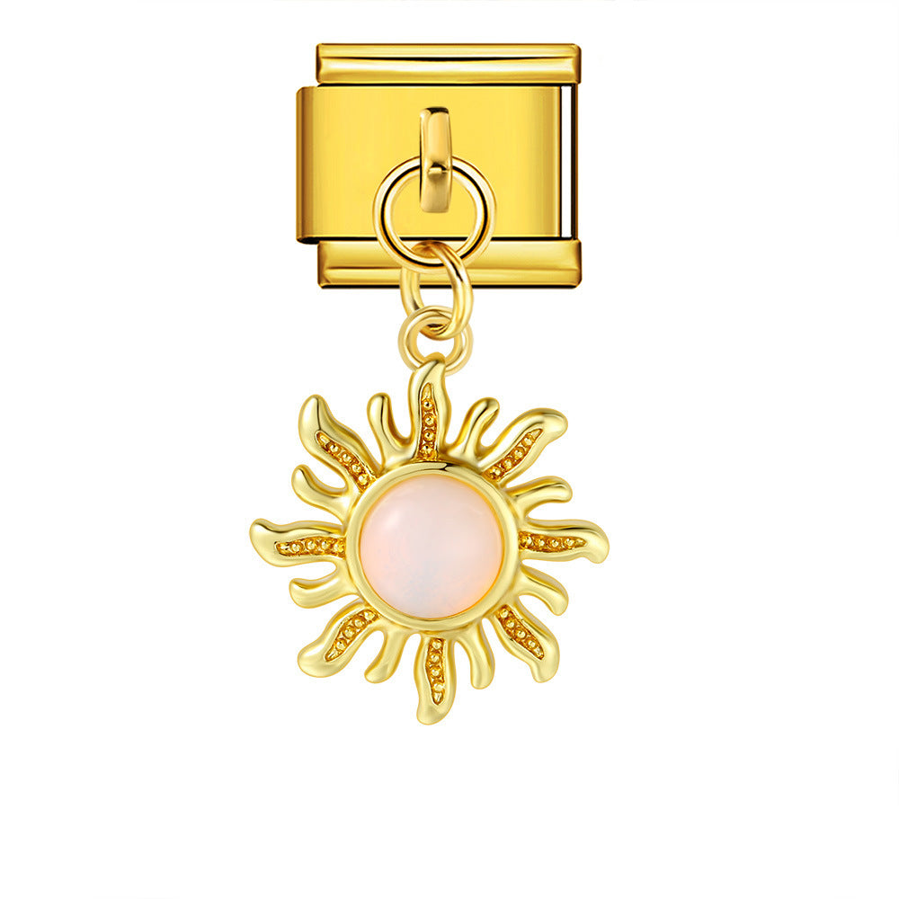 Single Hook Pendant Italian Module Bracelet Titanium Steel Splicing Strap Chain Italian Charm Single Hook Pendant Italian Module Bracelet Titanium Steel Splicing Strap Chain Italian Charm