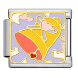 Bow & Cherry Pattern Italian Module Bracelet Titanium Steel Welded Drip-Oil DIY Bracelet Women's Jewelry Bow & Cherry Pattern Italian Module Bracelet Titanium Steel Welded Drip-Oil DIY Bracelet Women's Jewelry