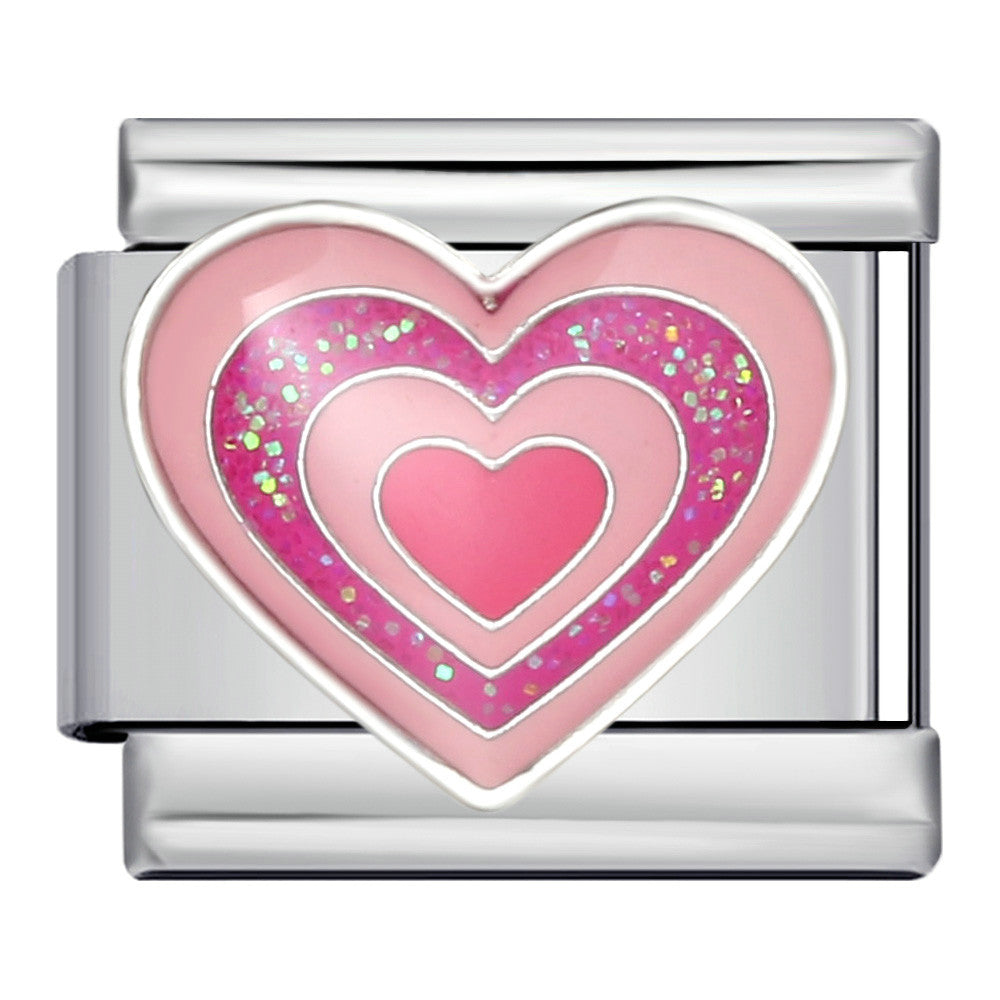 Romantic Pink Italian Modular Bracelet Titanium Steel Welding DIY Charm Bracelet Fairy Gift for Girls Romantic Pink Italian Modular Bracelet Titanium Steel Welding DIY Charm Bracelet Fairy Gift for Girls