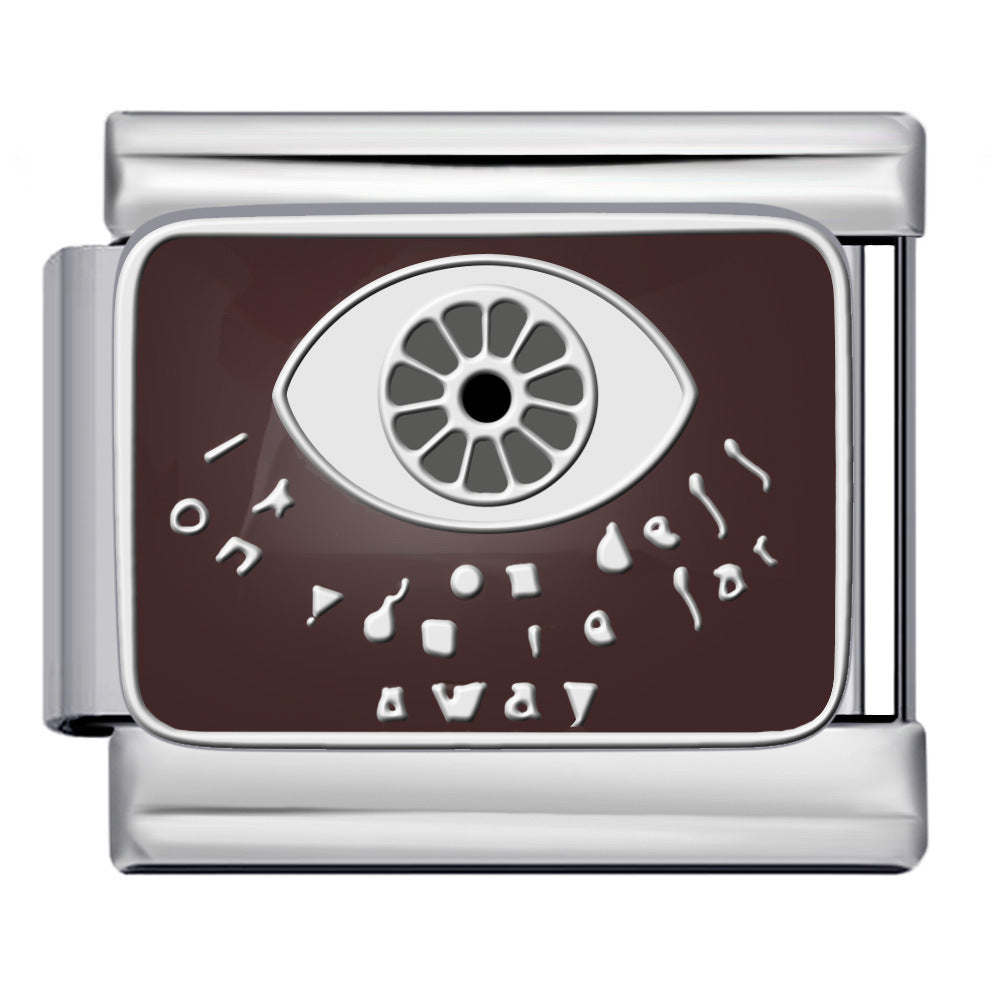 European and American Popular Fashion DIY Elastic Strap Chain Titanium Steel Welded Drip Oil Pattern Italian Module Bracelet European and American Popular Fashion DIY Elastic Strap Chain Titanium Steel Welded Drip Oil Pattern Italian Module Bracelet