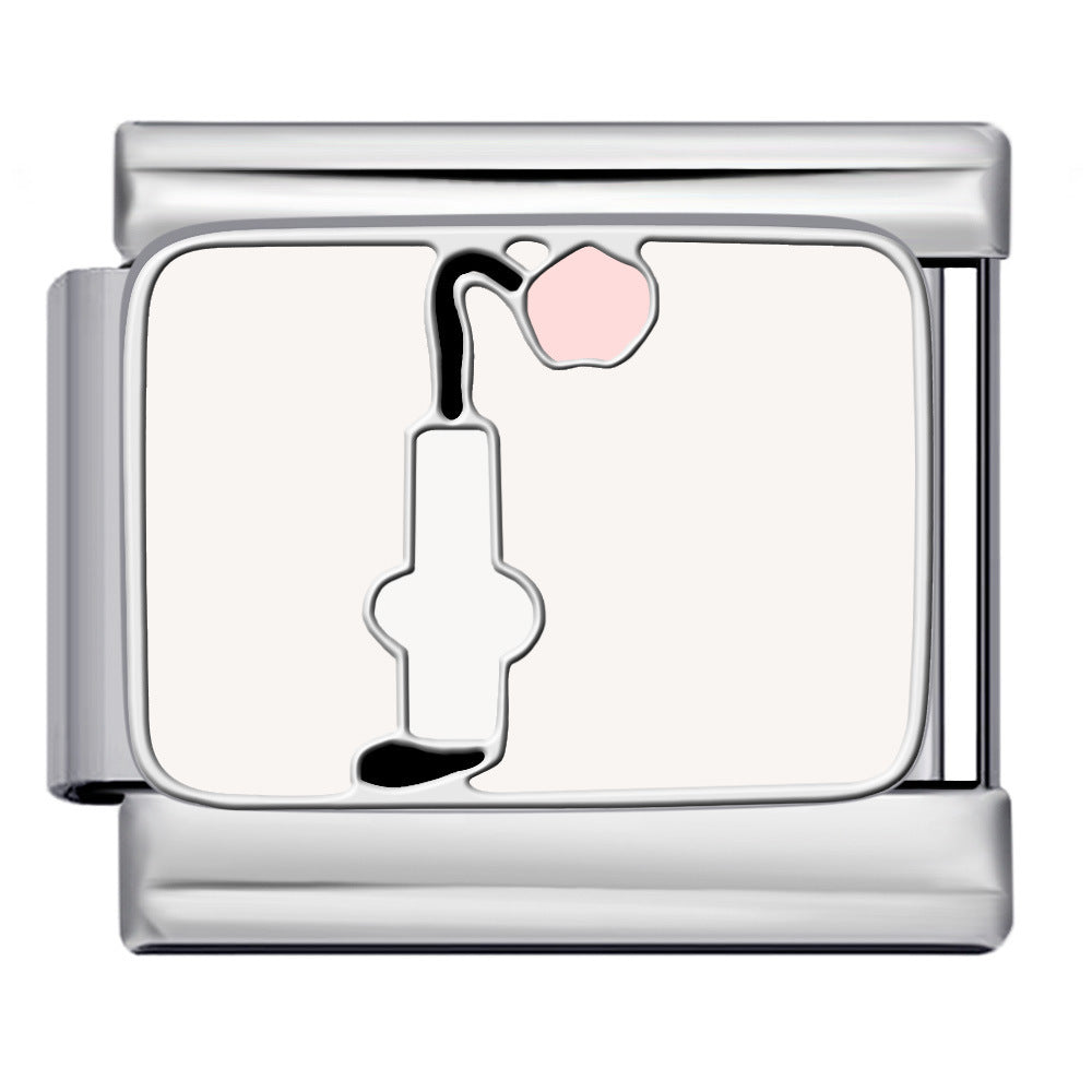 Cross Border Hot Selling Italian Module Bracelet Titanium Steel Drip Oil Welding Pattern DIY Watch Strap Chain Bracelet Wholesale Cross Border Hot Selling Italian Module Bracelet Titanium Steel Drip Oil Welding Pattern DIY Watch Strap Chain Bracelet Wholesale