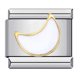 Round Pendant with Gold and Silver Base, Italian Module Bracelet, Titanium Steel Drip Oil Hook, Fashionable DIY Versatile Bracelet Round Pendant with Gold and Silver Base, Italian Module Bracelet, Titanium Steel Drip Oil Hook, Fashionable DIY Versatile Bracelet