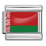 Hot Selling New World Flag Photo Dropper Series Titanium Steel DIY Italian Module Bracelet Accessories Wholesale Hot Selling New World Flag Photo Dropper Series Titanium Steel DIY Italian Module Bracelet Accessories Wholesale