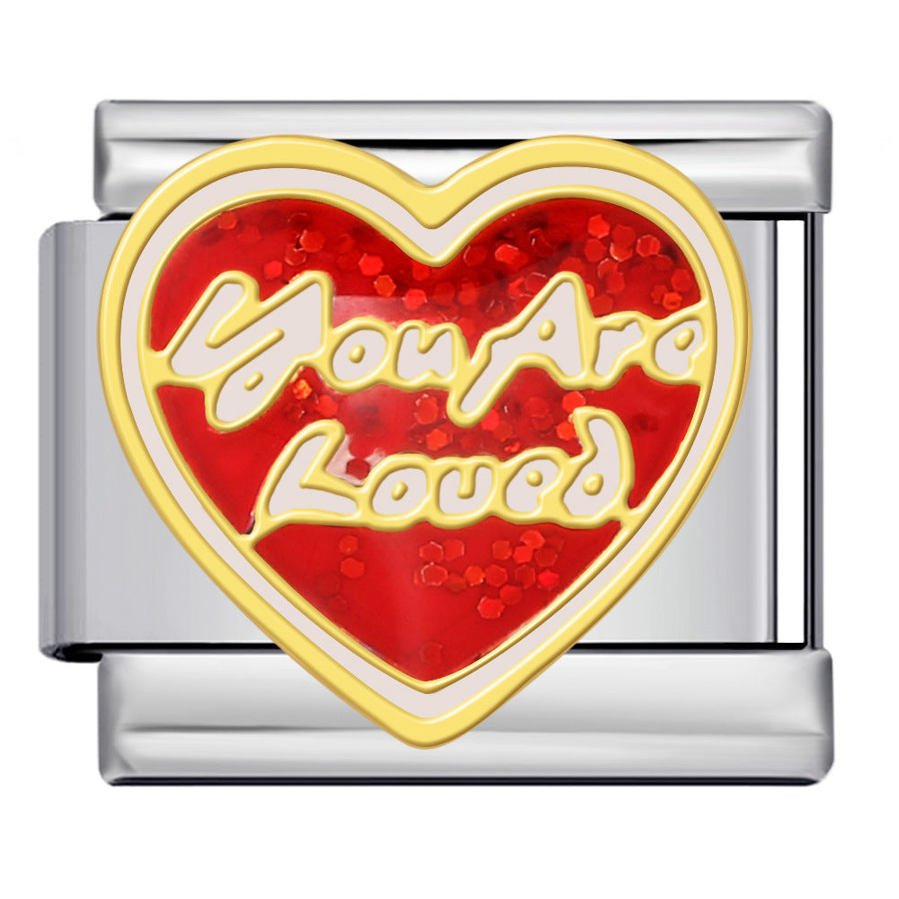 Exquisite Bag Series Italian Module Bracelet Color Welding Pattern DIY Personalized Bracelet Valentine's Day Gift Exquisite Bag Series Italian Module Bracelet Color Welding Pattern DIY Personalized Bracelet Valentine's Day Gift