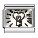 Student Graduation Pattern Italian Module Bracelet DIY Titanium Steel Welded Oil-Drip Elastic Splice Watch Strap Chain Student Graduation Pattern Italian Module Bracelet DIY Titanium Steel Welded Oil-Drip Elastic Splice Watch Strap Chain