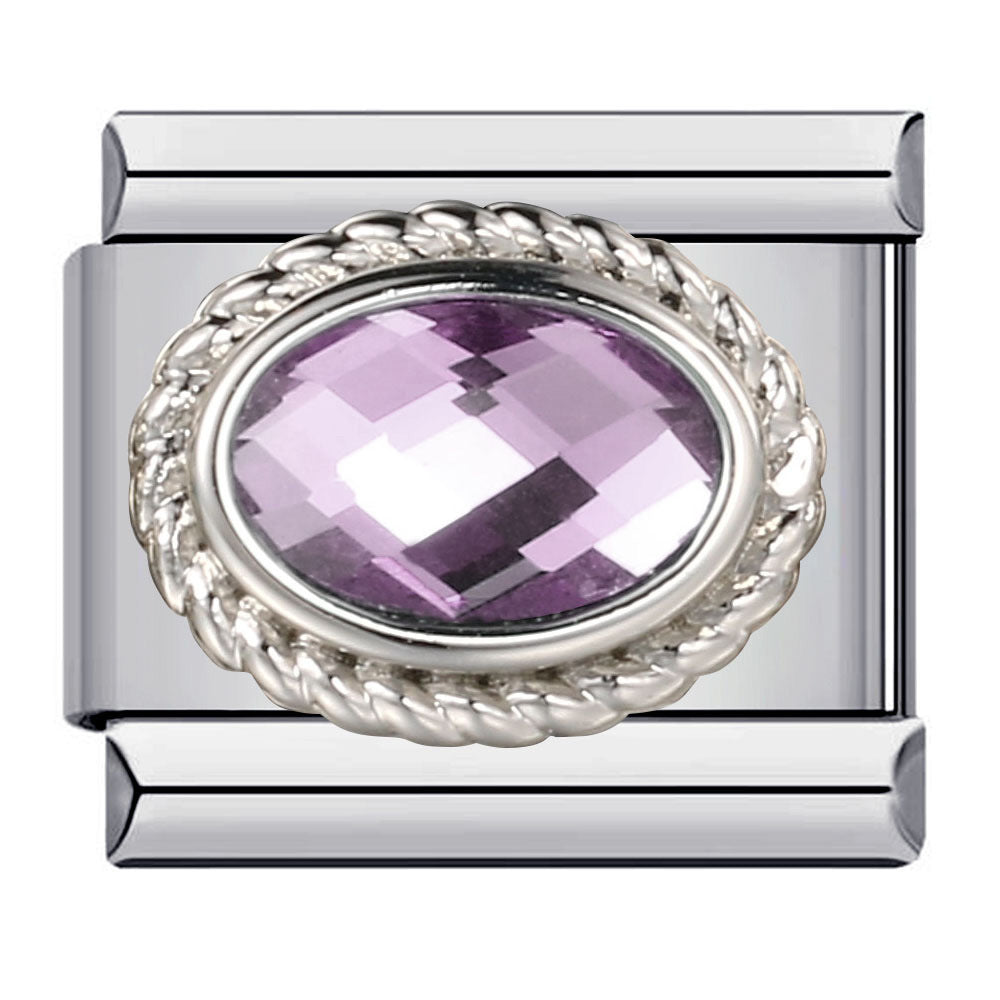 New Stainless Steel Welded Drip Oil Mysterious Purple DIY Italian Modular Bracelet Italian Charm New Stainless Steel Welded Drip Oil Mysterious Purple DIY Italian Modular Bracelet Italian Charm