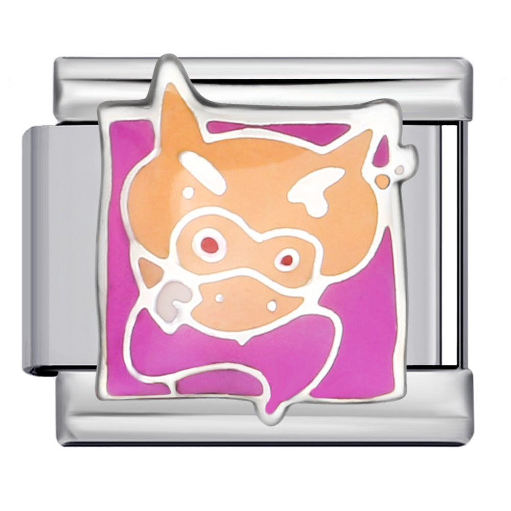 New Cartoon Character Italian Modular Bracelet Stainless Steel Welded DIY Stretch Link Bracelet New Cartoon Character Italian Modular Bracelet Stainless Steel Welded DIY Stretch Link Bracelet