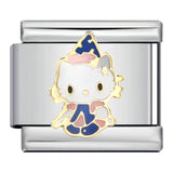 Wholesale DIY Titanium Steel Welded Enamel Drop Charms Italian Link Bracelet Straps with Cute Cartoon Patterns Wholesale DIY Titanium Steel Welded Enamel Drop Charms Italian Link Bracelet Straps with Cute Cartoon Patterns