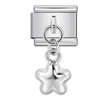 Hot-selling single hook Italian modular bracelet with heart pendant, DIY stretchable titanium steel watchband chain Hot-selling single hook Italian modular bracelet with heart pendant, DIY stretchable titanium steel watchband chain