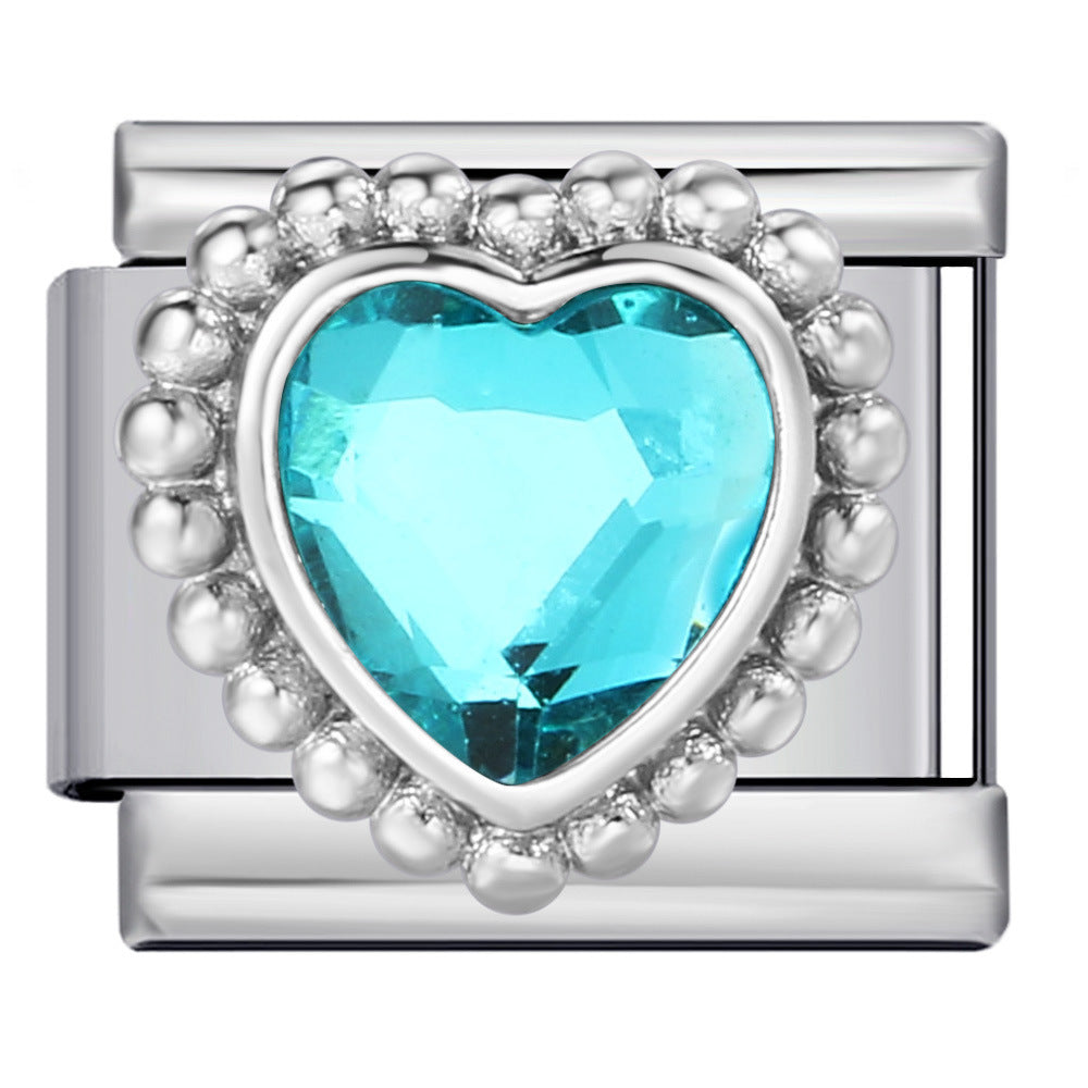 Colorful Zircon Italian Module Bracelet Titanium Steel Welding DIY Elastic Splicing Assembly Bracelet Accessories Wholesale Colorful Zircon Italian Module Bracelet Titanium Steel Welding DIY Elastic Splicing Assembly Bracelet Accessories Wholesale