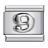 New titanium steel concave convex Arabic numerals DIY Italian module bracelet Italian Module New titanium steel concave convex Arabic numerals DIY Italian module bracelet Italian Module