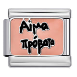 Pink Pattern Italian Module Bracelet Titanium Steel Welding Drip Oil Pattern DIY Bracelet Gift for Girls Pink Pattern Italian Module Bracelet Titanium Steel Welding Drip Oil Pattern DIY Bracelet Gift for Girls