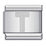 New Titanium Steel Silver Concave Surface 26 English Letters Italian Module Bracelet DIY Strap Chain Accessories Wholesale New Titanium Steel Silver Concave Surface 26 English Letters Italian Module Bracelet DIY Strap Chain Accessories Wholesale