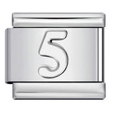 New titanium steel concave convex Arabic numerals DIY Italian module bracelet Italian Module New titanium steel concave convex Arabic numerals DIY Italian module bracelet Italian Module