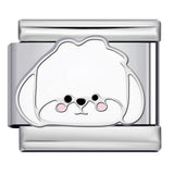 Cute Cartoon Dog Cute Pet Series Titanium Steel Welding Drip Oil DIY Italian Module Bracelet Accessories Cute Cartoon Dog Cute Pet Series Titanium Steel Welding Drip Oil DIY Italian Module Bracelet Accessories