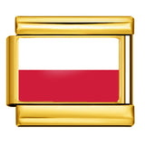 Gold Base World Flag Photo Resin Italian Charm Bracelet DIY Stainless Steel Stretch Watch Band Wristband Gold Base World Flag Photo Resin Italian Charm Bracelet DIY Stainless Steel Stretch Watch Band Wristband