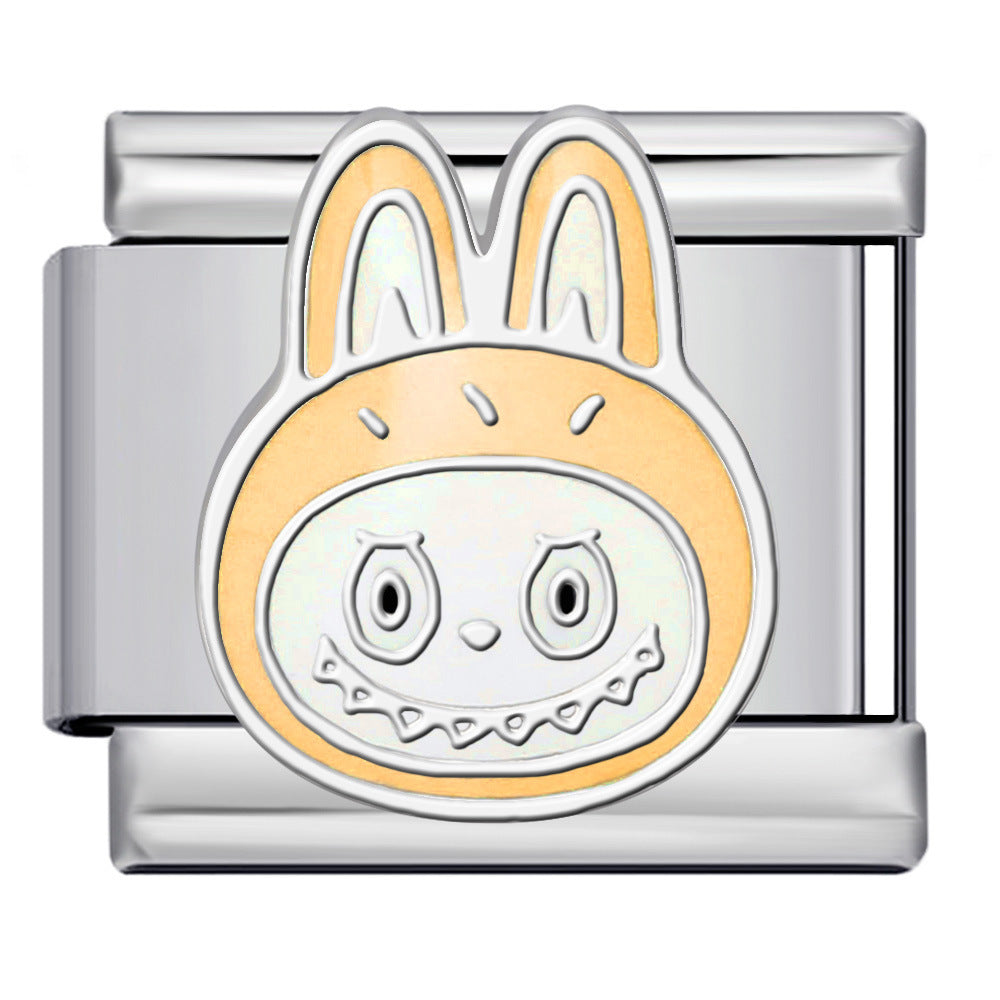 Cartoon Character Italian Module Bracelet Stainless Steel Welding Pattern DIY Elastic Splicing Versatile Bracelet Cartoon Character Italian Module Bracelet Stainless Steel Welding Pattern DIY Elastic Splicing Versatile Bracelet