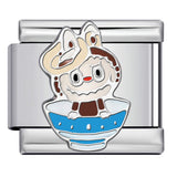 Cartoon Character Italian Module Bracelet Stainless Steel Welding Pattern DIY Elastic Splicing Versatile Bracelet Cartoon Character Italian Module Bracelet Stainless Steel Welding Pattern DIY Elastic Splicing Versatile Bracelet