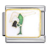 Sports Series DIY Stainless Steel Italian Module Bracelet Welding Pattern Personalized Elastic Splicing Bracelet Sports Series DIY Stainless Steel Italian Module Bracelet Welding Pattern Personalized Elastic Splicing Bracelet