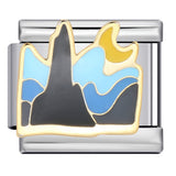 Architectural Logo Italian Module Bracelet DIY Welding Drip Oil Bracelet Elastic Splicing Stainless Steel Strap Chain Architectural Logo Italian Module Bracelet DIY Welding Drip Oil Bracelet Elastic Splicing Stainless Steel Strap Chain