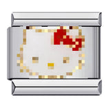 Fresh Titanium Steel Gold Plated Drip Oil Cartoon DIY Italian Module Bracelet Stainless Steel Welded Pattern Strap Chain Fresh Titanium Steel Gold Plated Drip Oil Cartoon DIY Italian Module Bracelet Stainless Steel Welded Pattern Strap Chain