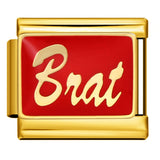 Gold Background Red Series Module Bracelet Accessories, Stainless Steel DIY Free To Match with Italian Charms Handmade Accessories Gold Background Red Series Module Bracelet Accessories, Stainless Steel DIY Free To Match with Italian Charms Handmade Accessories