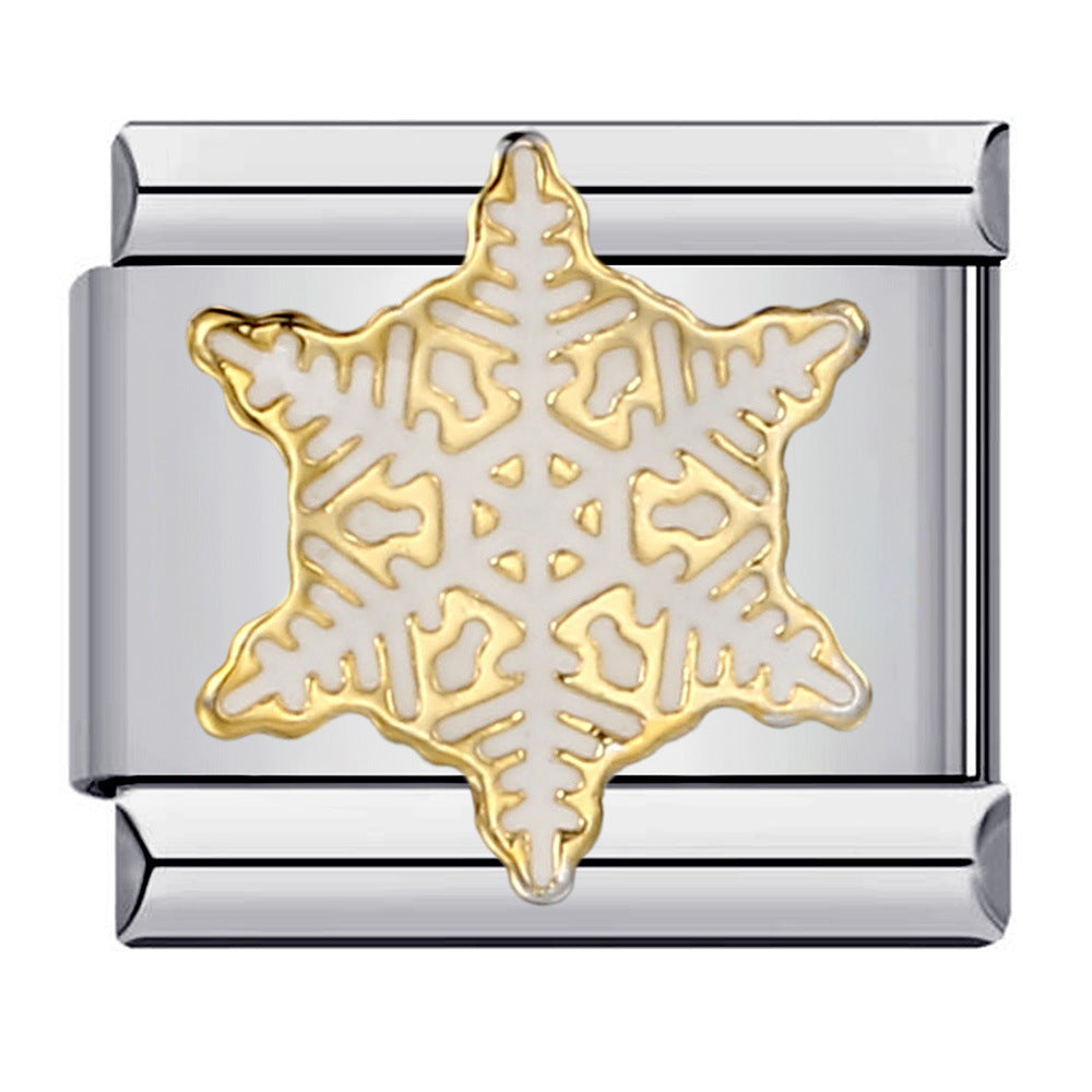 Italian Modular Bracelet Handmade Titanium Steel Welded Drip Oil Fashion DIY Jewelry Italian Modular Bracelet Handmade Titanium Steel Welded Drip Oil Fashion DIY Jewelry