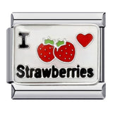 Summer Colorful Vegetable and Fruit Series Italian Module Bracelet Titanium Steel Welding Drip Oil DIY Personalized Splicing Bracelet Summer Colorful Vegetable and Fruit Series Italian Module Bracelet Titanium Steel Welding Drip Oil DIY Personalized Splicing Bracelet