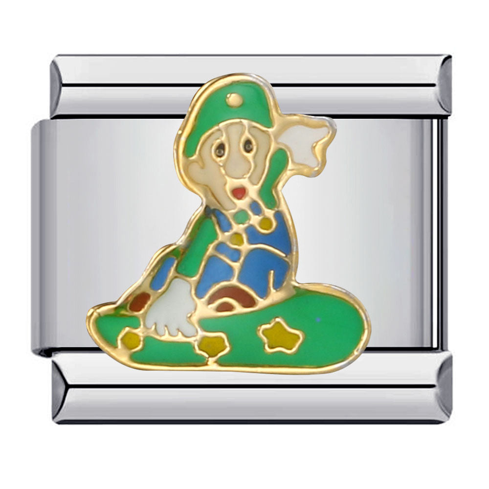 Classic Cartoon Character Italian Module Bracelet Titanium Steel Gold Plated Drip Oil DIY Welding Pattern Bracelet Classic Cartoon Character Italian Module Bracelet Titanium Steel Gold Plated Drip Oil DIY Welding Pattern Bracelet