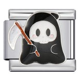 Cross Border Halloween Italian Module Bracelet Gothic Titanium Steel Welding Drip Oil DIY Bracelet Cross Border Halloween Italian Module Bracelet Gothic Titanium Steel Welding Drip Oil DIY Bracelet